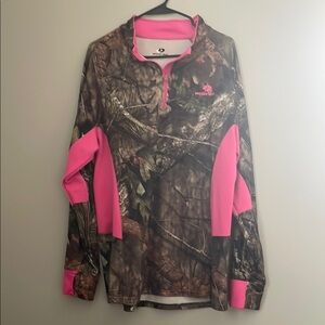 Mossy Oak Camouflage and Pink Women's Hoodie